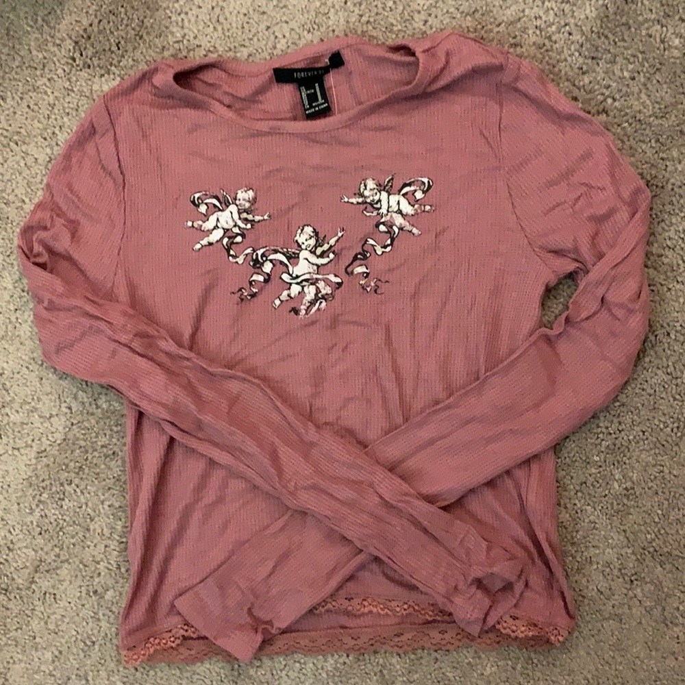 long sleeve crop top